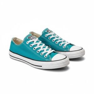 Converse Teal and White Canvas Shoes,  Women’s 5.5, Men’s 4.5 GUC